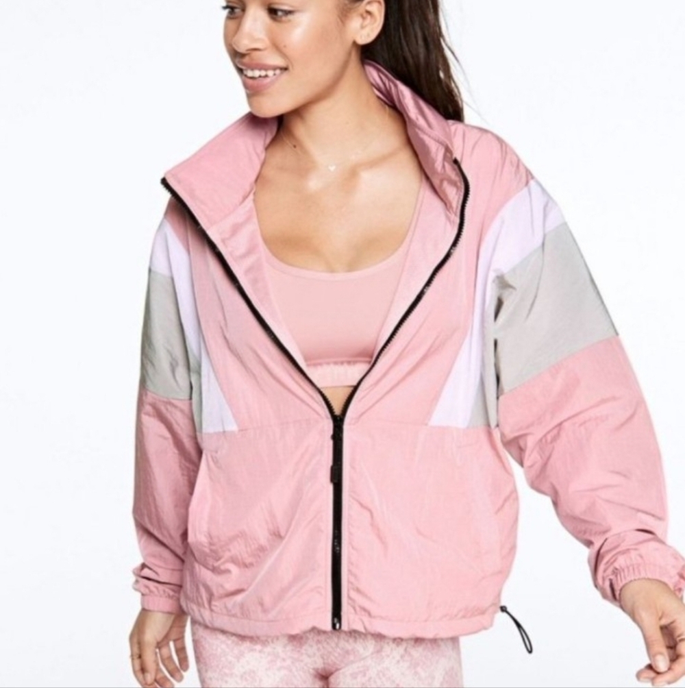 PINK Victoria's Secret Light Pink and Gray Snow Jacket